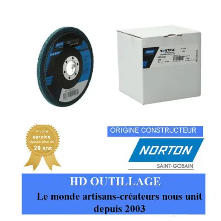 disque vortex 5AM rapid blend 125x6x22 mm Norton U2305