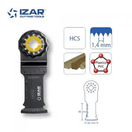 lame outil-multifonctions Starlock Izar coupe courbe pour bois tendre