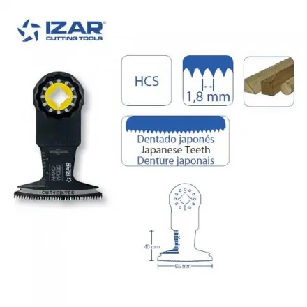 lame outil-multifonctions Starlock Izar HCS coupe large pour bois dur