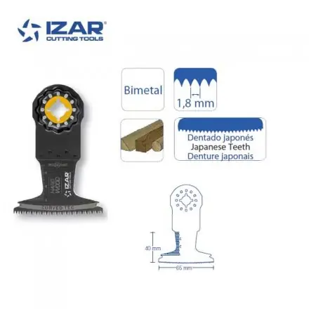 lame outil-multifonctions Starlock Izar bimétal coupe large pour bois dur