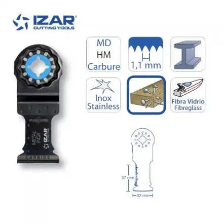 lame outil-multifonctions Starlock Izar carbure 32mm pour inox