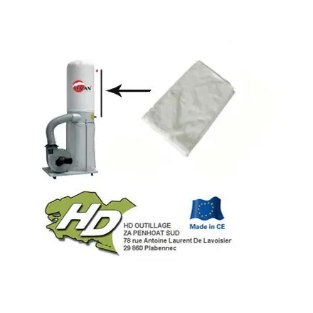 sac de filtration feutre D.500x1100 mm leman 091303