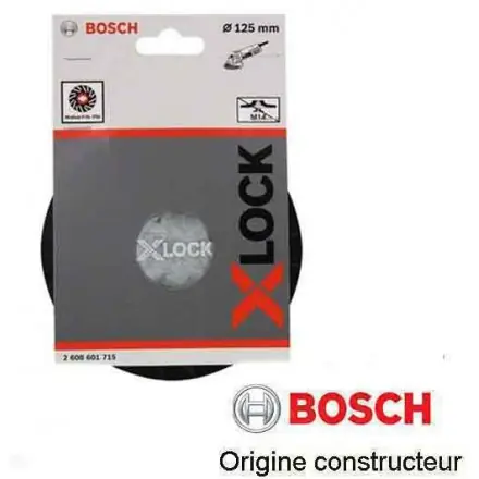 plateau Xlock 125 mm mi-dur Bosch 2608601715