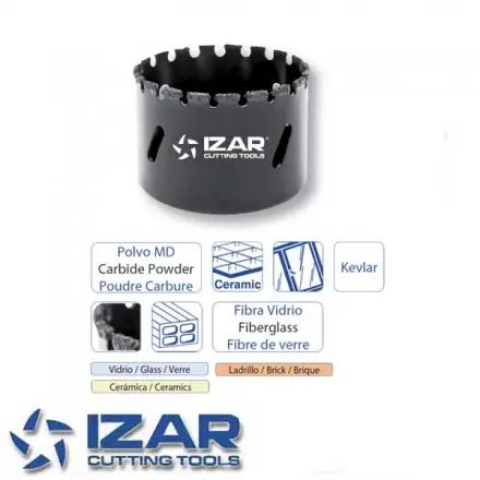 trépan Izar poudre carbure de 16 à 102 mm