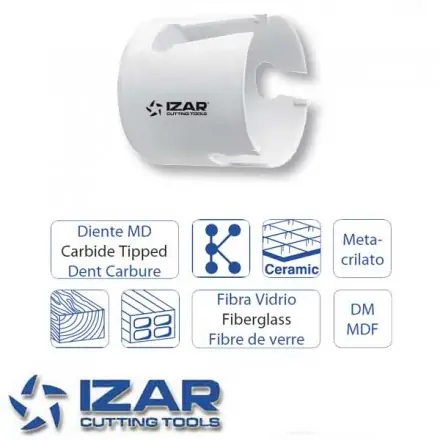 trépan Izar dents carbure de 16 à 160 mm