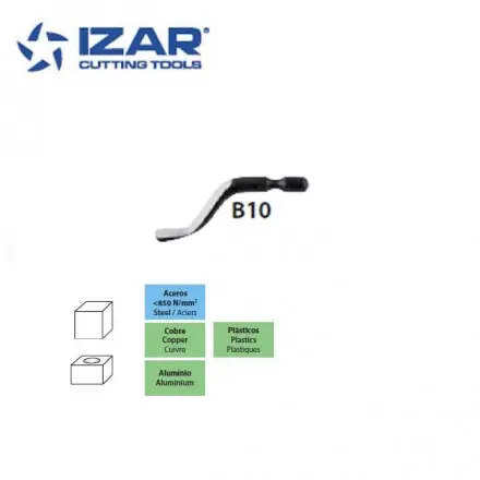 lot de 10 lames B10 HSS pour ébavureur Izar