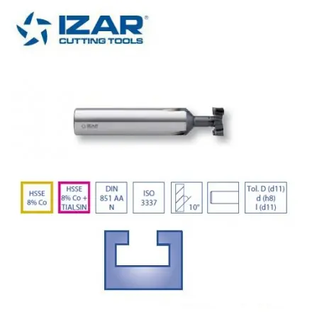 Fraise spéciale Izar HSSE 8%Co TIALSIN rainure T diamètre 11 à 40 mm