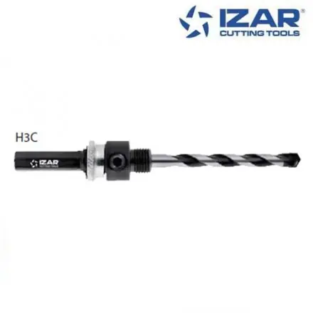 arbre trépan Izar H3C queue hexagonale pour scie cloche 14-30 mm