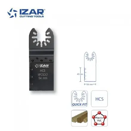 lame HCS Quick-Fit Izar coupe droite 34 mm