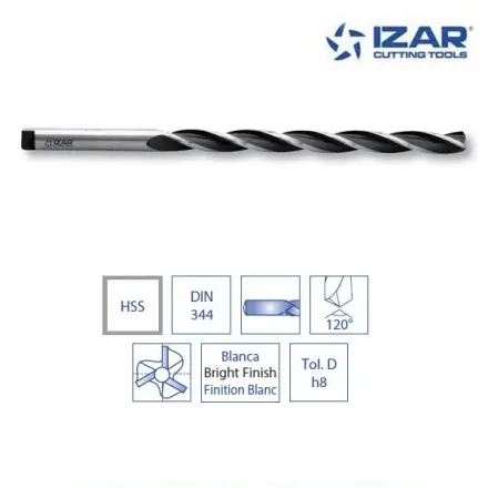 Foret aléseur HSS Izar à 3 lèvres DIN 344 pour trou dévié de 5 à 16 mm