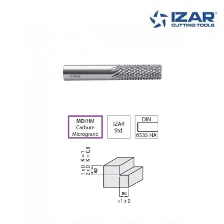 fraise de dressage Izar carbure MD/HM pour composites
