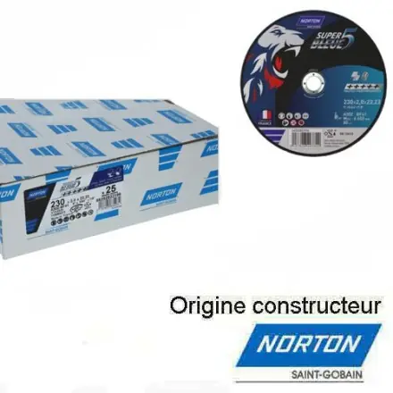 SK0125355-FR20260707-142325-0 25 disques à tronçonner 230x2,5 mm Norton SUPER BLEUE 5