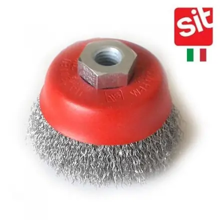 brosse boisseau Sit acier pour meuleuse M14 D.80 mm