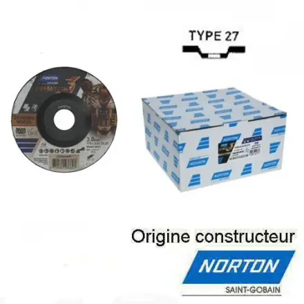 10 disques à ébarber acier inox Norton QUANTUM3 115x3,0 mm