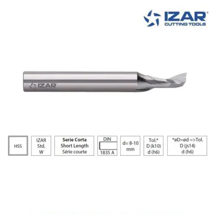 Fraise finition Izar HSS 1Z pour aluminium