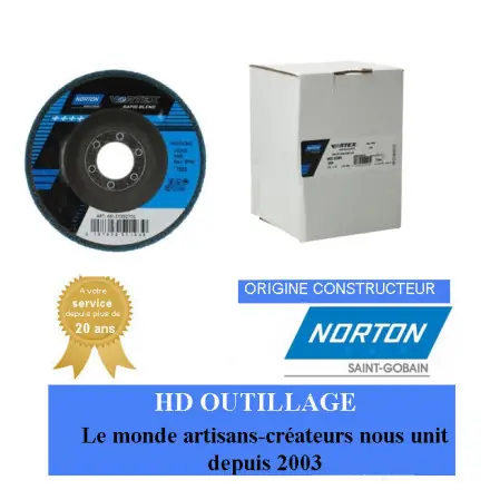 disque vortex 3AM rapid blend 115x13x22 mm Norton U2305