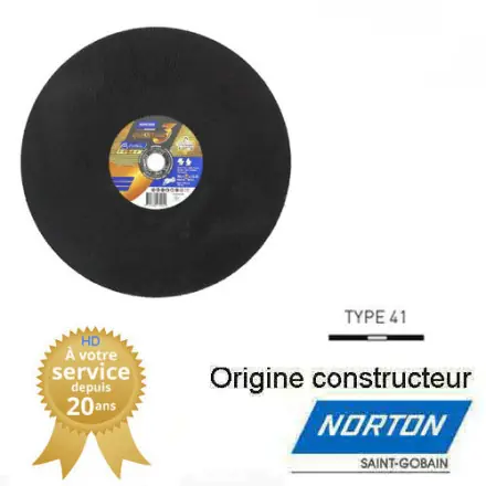 10 disques à tronçonner 406x4,0x25,4 mm NQ24Q QUANTUM3 RAIL Norton