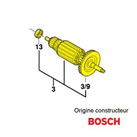 induit moteur avec ventilateur Bosch 2604011322