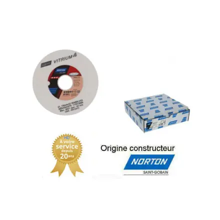 5 meules plates d‘affûtages pour scie 150x4x32 mm NORTON VITRIUM 3