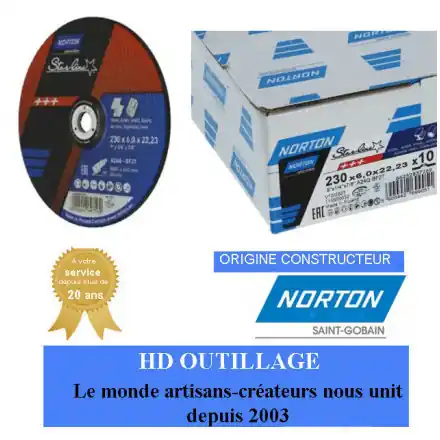 10 disques à ébarber 230x6,0 mm norton 66252837269 STARLINE