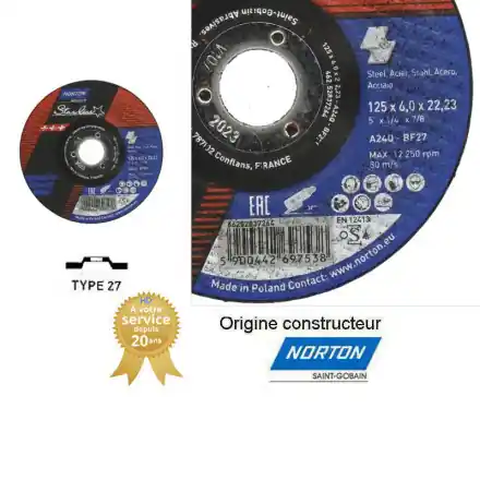 10 disques à ébarber 125x6,0 mm norton 66252837264 STARLINE