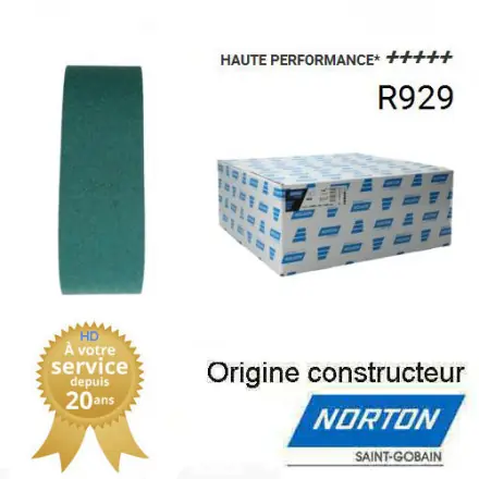 10 bandes abrasive 150X2000mm Gr40 Norton R929