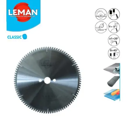 lame de scie circulaire 150x20mm 42 dents Leman métaux non ferreux