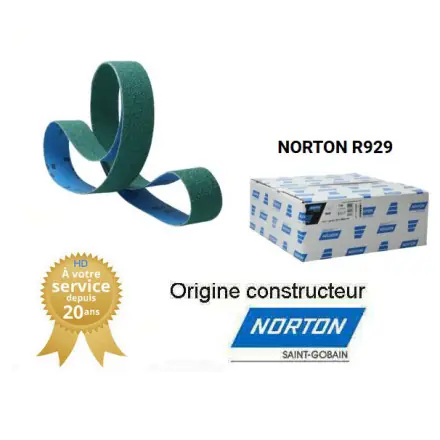10 bandes abrasive 50X2000mm Gr36 Norton SG R929