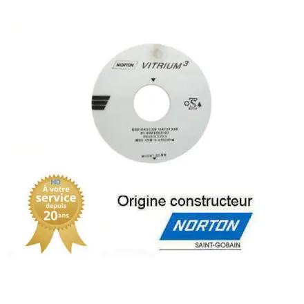 meule de rectification 400x50x127 mm grain 60 NORTON grade L6