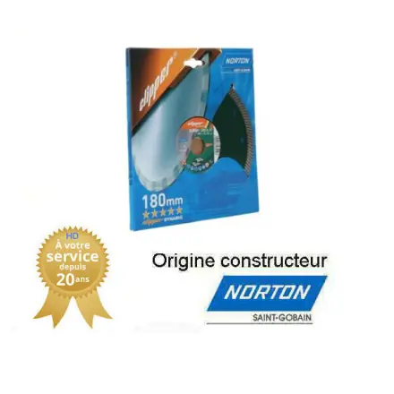 disque diamant Norton 180x1.4 mm Clipper Dynamic ceramic