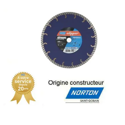 Disques diamant 300x25.4mm Norton Clipper EXTREME UNIVERSAL TURBO