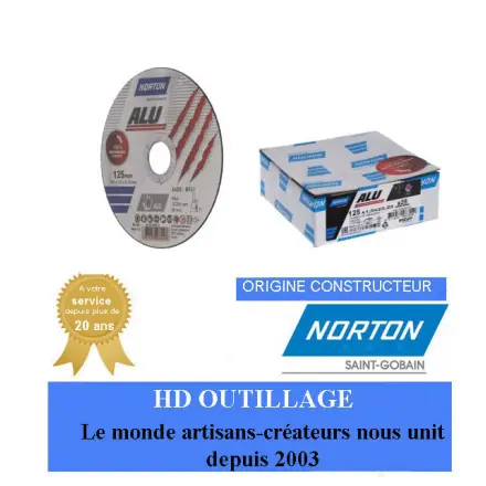 25 disques ultra mince de tronçonnage 125x1x22.23mm pour aluminium