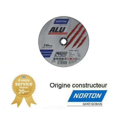 25 disques ultra mince de tronçonnage 230x1.9x22.23mm pour aluminium