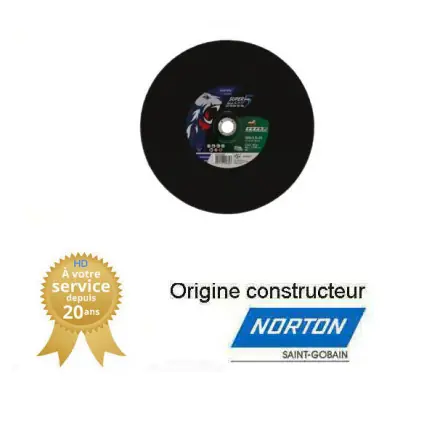 10 disques de tronçonnage Norton SUPER BLEUE 5 300x3.8x20mm pour machine thermique