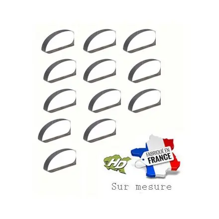 12 bandes abrasives carbure de silicium 25x750 mm