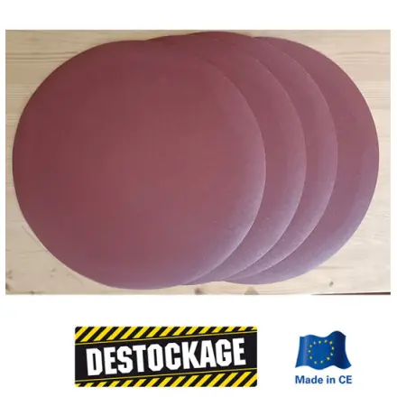 4 disques velcro 450mm sans trou grain 120
