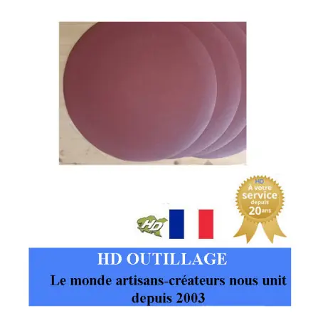 20 disques autocollants 400 mm sans trou grain 240