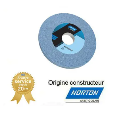 Meule un embrèvement de rectification plane 406x50x127mm Gr46 Norton 3SG