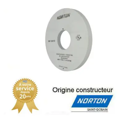 Meule une dépouille de rectification plane 406x40x127mm Gr60 Norton 38A