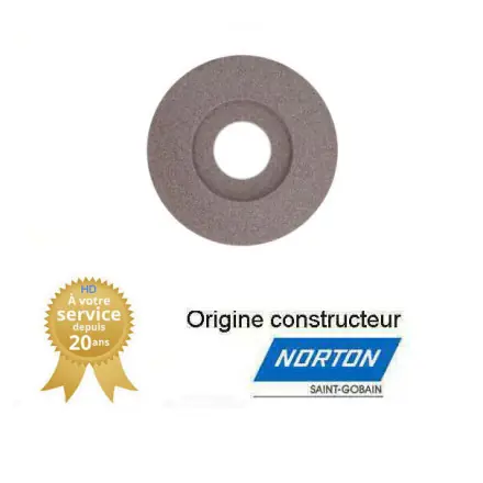 Meule deux embrèvements de rectification plane 406x76x127mm Gr46 Norton 32A