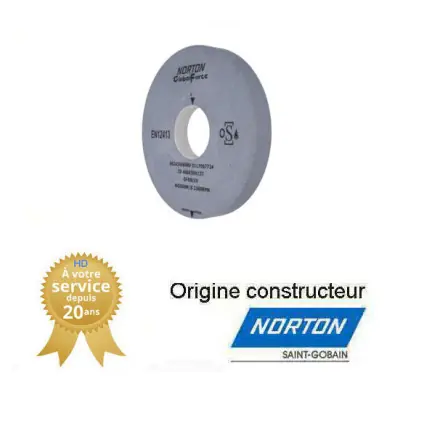 Meule une dépouille de rectification plane 406x50x127mm Gr60 Norton GF
