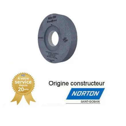 Meule deux embrèvements de rectification plane 406x76x127mm Gr46 Norton GF