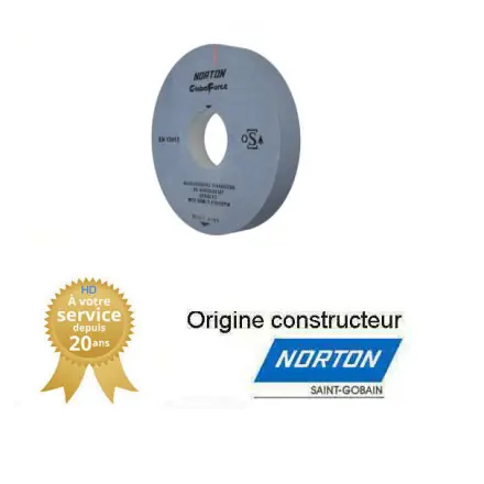 Meule une dépouille de rectification plane 406x63x127mm Gr60 Norton GF