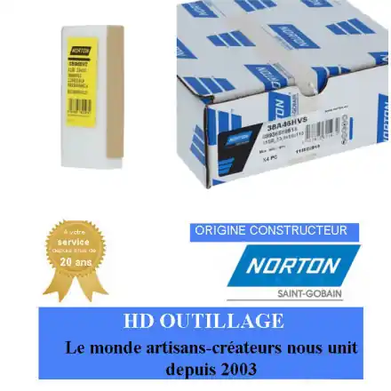 Segment de rectification plane 110x53.5x16mm Gr46 Norton 38A