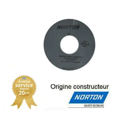 Meule plate de rectification plane 355x40x127mm Gr60 Norton 39C