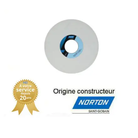 Meule plate de rectification plane 300x32x76.2mm Gr46 Norton 38A