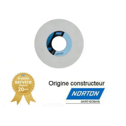 Meule deux embrèvements de rectification plane 300x50x76.2mm Gr46 Norton 38A