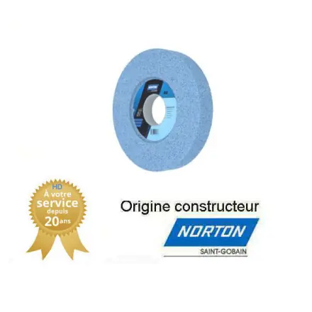 Meule deux embrèvements de rectification plane 300x50x76.2mm Gr46 Norton 5SG