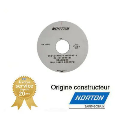 Meule une dépouille de rectification plane 457x50x127mm Gr60 Norton 38A