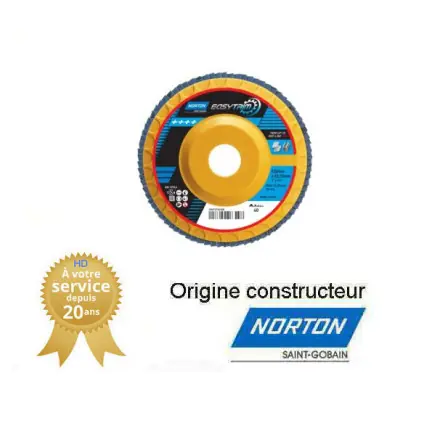 10 disques à lamelles 125x22mm Gr40 Norton EASYTRIM